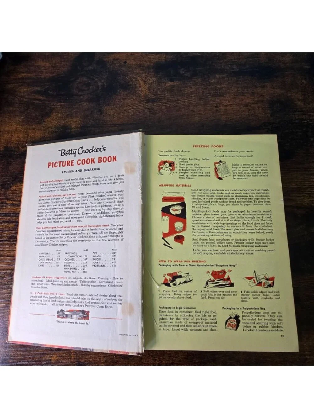 Betty Crockers Picture Cook Book Revised & Enlarged Hardcover 1950s Vintage